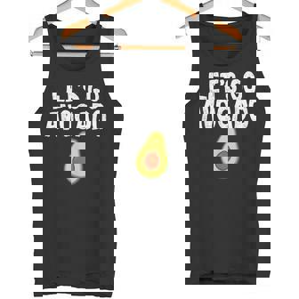 Let's Go アボカドユーモアジョーク ユニセックス アボカド中毒者 タンクトップ - Kawaiitshirt