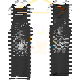 Libros De Café Con Gatos Y Chocolate Divertidos Amantes Del Café Y Gatos Negros Camiseta sin mangas - Regaloses