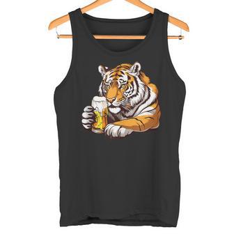 Lindo Tigre Bebiendo Cerveza In Mangas Camiseta sin mangas - Regaloses