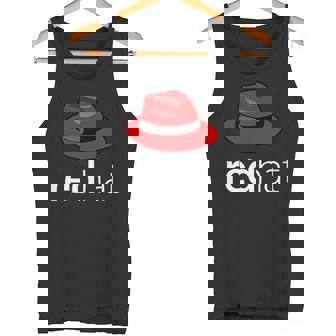 Linuxレッドハット愛好家tシャツペンギンタックスオープンソースos タンクトップ - Kawaiitshirt