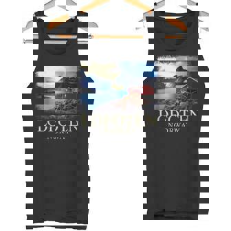 Lofoten ノルウェー キャビン ノルディック フィヨルド ベルゲン オーロラ タンクトップ - Kawaiitshirt