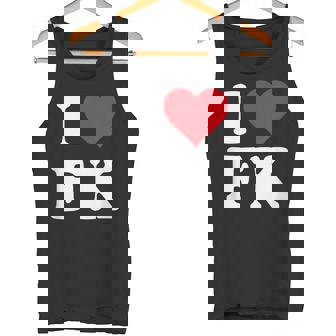 I Love Fk Initials I Heart FK First Last Name F K タンクトップ - Kawaiitshirt