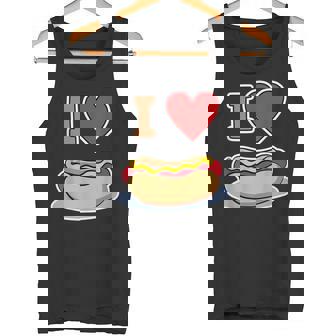 I Love Hot Dog 私はホットドッグを愛している ホットドッグ タンクトップ - Kawaiitshirt