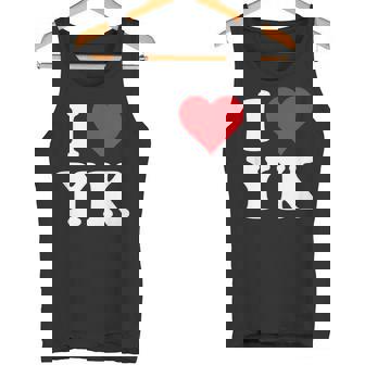 I Love Yk Initials I Heart YK First Last Name Y K タンクトップ - Kawaiitshirt