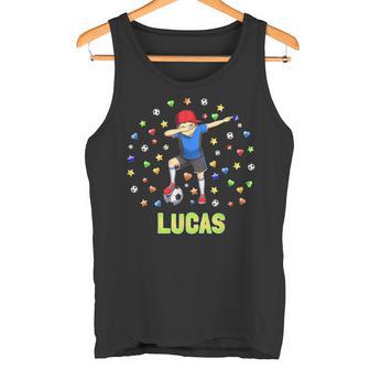 Lucas Nombre Personalizado Futbolista Para Niños Camiseta sin mangas - Regaloses