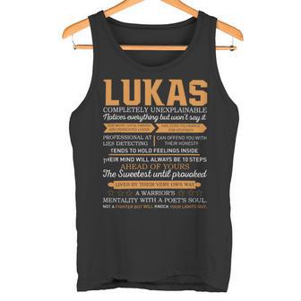 Lukas Completely Unexplainable Notices Everything But Won’T Say It Name Tank Top | Seseable UK