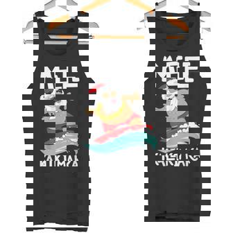 Mele Kalikimaka ハワイアン クリスマス ハワイ サーフィン サンタ タンクトップ - Kawaiitshirt