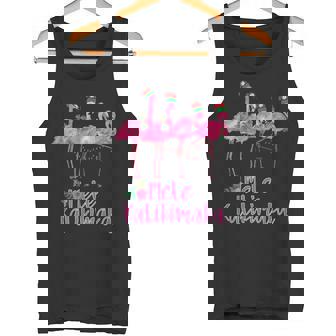 Mele Kalikimaka フラミンゴ ハワイ トロピカルファミリー タンクトップ - Kawaiitshirt