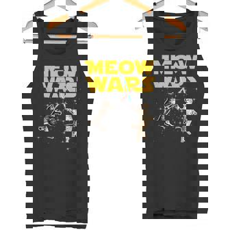 Meow Wars 猫好きのための面白いグラフィック タンクトップ - Kawaiitshirt