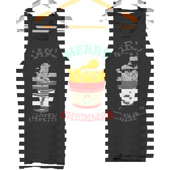 Merry Chickmas フライドチキン 面白い クリスマス フライドチキン タンクトップ - Kawaiitshirt