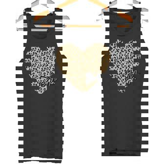 Be Mine ヒョウ柄 ハート タンクトップ - Kawaiitshirt