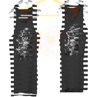 Mono Con Gafasigno De La Paz Gesto Camiseta sin mangas - Regaloses