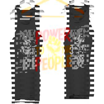 Motivación Inspirada En El Puño Retro Power To The People Camiseta sin mangas - Regaloses