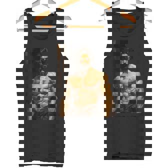 Muscle Man Bodybuilder Gay Daddy Classic Oil Paintingtyle タンクトップ - Kawaiitshirt