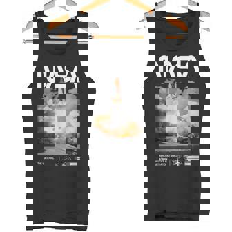 Nasa スペースシャトル打ち上げカラーの黒と白のワームロゴ タンクトップ - Kawaiitshirt