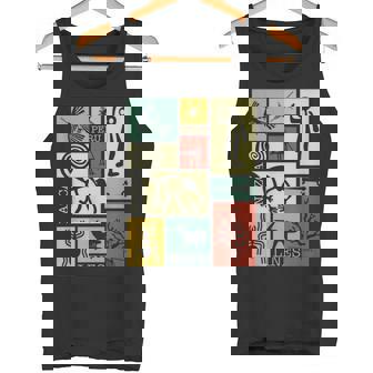 Nazca Linesナスカラインズ ペルージオグリフモンキー 宇宙飛行士 スパイダー レトロ タンクトップ - Kawaiitshirt