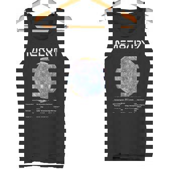 Nerdy Mercury 天文学 科学惑星 太陽系 ホワイト タンクトップ - Kawaiitshirt