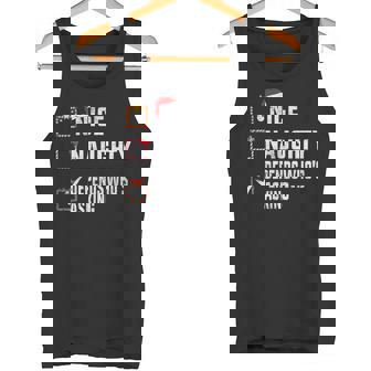 Nice Naughty Depends Who's Asking クリスマスリスト サンタ クリスマス タンクトップ - Kawaiitshirt