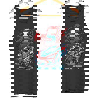 Niños Coche De Carreras De 5 Años Para Fiesta De Cumpleaños 5 Camiseta sin mangas - Regaloses