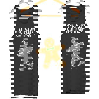 Ohnap ジンジャーブレッドマン クッキー 骨折脚 面白い タンクトップ - Kawaiitshirt