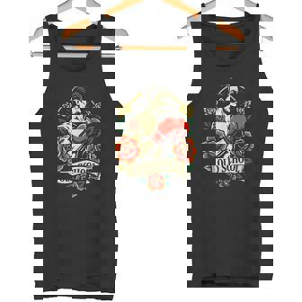 Oldchool Boxerintage Tattoo Rose Guantes Arte Camiseta sin mangas - Regaloses