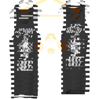 Onepooky Dude Ghost Dude ハロウィン タンクトップ - Kawaiitshirt