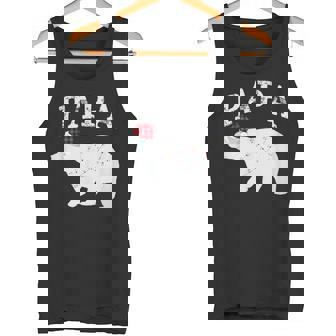 Papa Bear Xmas Buffalo Plaid Lights Matching Family Pajama タンクトップ - Kawaiitshirt