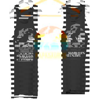 Papa Dinosaur T Rex Papasaurus 2 Niños Día Del Padre Camiseta sin mangas - Regaloses