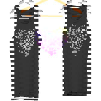 Paw Heart 足跡 犬のハート 犬のアクセサリー ギフト タンクトップ - Kawaiitshirt