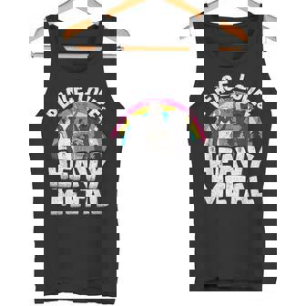 Peace Love & Heavy Metal Banda De Basura Para Niños Diseño De Arco Iris Camiseta sin mangas - Regaloses