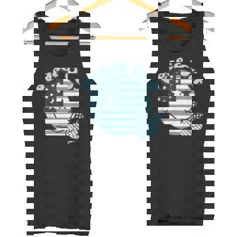 Peace Out 星条旗 ピースサイン 男女 色あせ タンクトップ - Kawaiitshirt