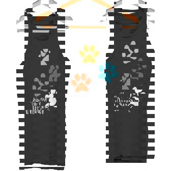 Pet Lover 肉球 犬 子犬 猫 プリント 肉球 ペット好き タンクトップ - Kawaiitshirt