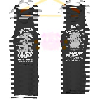 Pigs Make You Happymile かわいい 子豚 恋人 おもしろ豚 タンクトップ - Kawaiitshirt