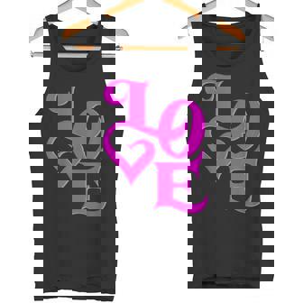 Pink Love ピンクカラーグラフィック タンクトップ - Kawaiitshirt