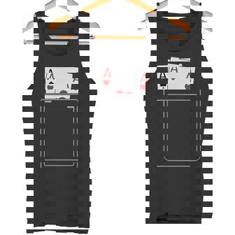 Pocket Aces Pokerpades & Heart 面白いポーカー ギフト タンクトップ - Kawaiitshirt