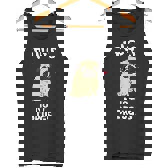 Pugs Not Drugs 犬好きのtシャツペットへの面白いプレゼント タンクトップ - Kawaiitshirt