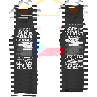 Raised By A Czech Father Father's Day Czech Republic Flag タンクトップ - Kawaiitshirt