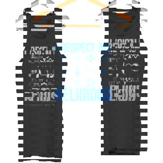 I Respect All Religions 精神性 寛容 受容 タンクトップ - Kawaiitshirt