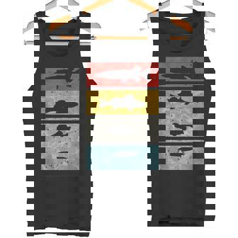Retrointage Pike Bass Fishing Tank Top - Seseable