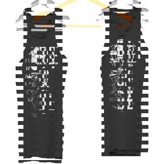 Ride Or Die Motorista Calavera Motorista Motorista Camiseta sin mangas - Regaloses