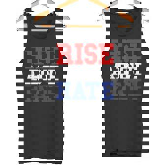 Rise Above Hate Red And Blue America タンクトップ - Kawaiitshirt