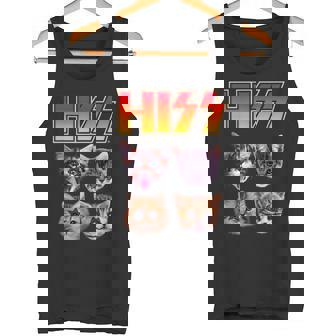 Hiss Cat Cat Lover Kittens Rock Music Cat Hiss タンクトップ - Kawaiitshirt