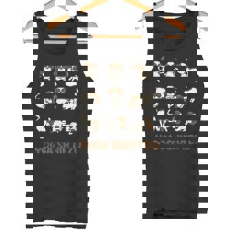 Shih Tzu ヨガシャツ シーズー ヨガポーズ 瞑想 タンクトップ - Kawaiitshirt