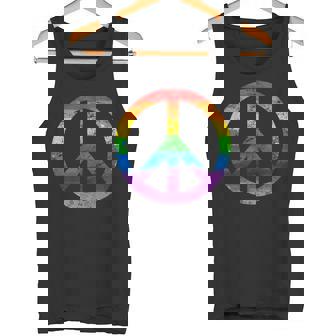 Simbolo Paz Hippie Bandera Lgbt Arcoiris Lesbian Gay Pride Camiseta sin mangas - Regaloses