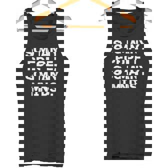 So Many Peopleo Many Minds 十人十色 英語 文字入り 格言 黒 他カラー メンズ タンクトップ - Kawaiitshirt