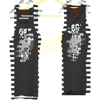 Sorry I Can't I'mery Busy ナマケモノ 遅刻魔 おはようございます。ホームオフィス タンクトップ - Kawaiitshirt