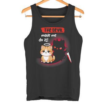 Soy Un Gato Ángel Pero El Gato Diablo Me Hizo Hacerlo Camiseta sin mangas - Regaloses