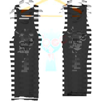 Sprunkiの怖いスカイブルー タンクトップ - Kawaiitshirt