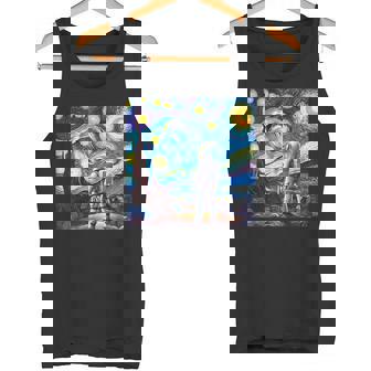 Starry Night Renditionincentan Gogh Astronaut タンクトップ - Kawaiitshirt