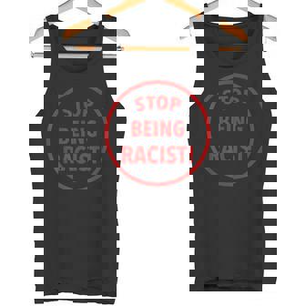 Stop Being A Racist Circle 反人種差別 平等 Blm タンクトップ - Kawaiitshirt